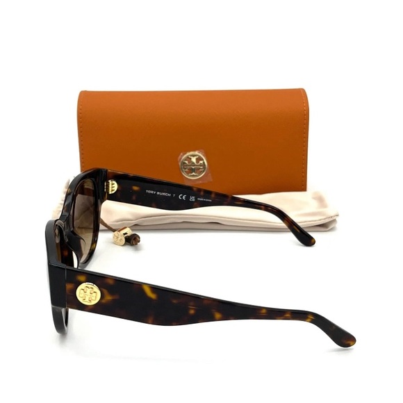 TORY BURCH TY7182U 172813 Tortoise / Brown Gradient 54mm Sunglasses - Picture 3 of 4